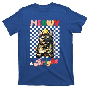 Meowy And Bright Tortoiseshell Cat Christmas Groovy Cats Gift T-Shirt