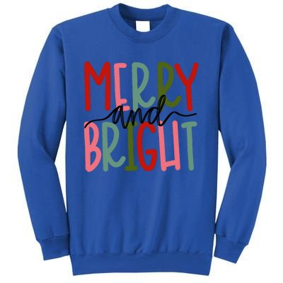 Merry And Bright Christmas Cute Long Sleeve Sweatshirt