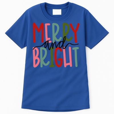 Merry And Bright Christmas Cute Long Sleeve Tall T-Shirt