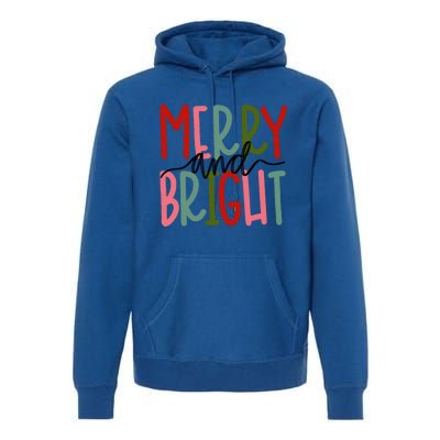 Merry And Bright Christmas Cute Long Sleeve Premium Hoodie