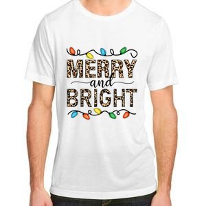 Merry And Bright Christmas Leopard Christmas Lights Tank Top Adult ChromaSoft Performance T-Shirt