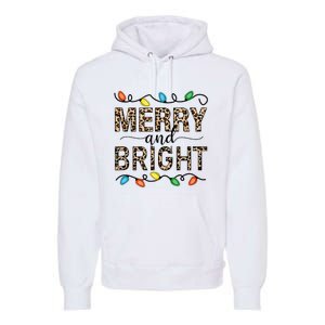 Merry And Bright Christmas Leopard Christmas Lights Tank Top Premium Hoodie