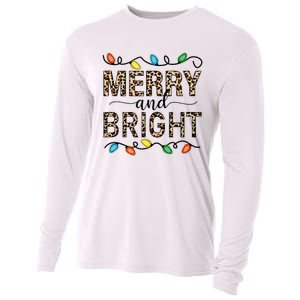 Merry And Bright Christmas Leopard Christmas Lights Tank Top Cooling Performance Long Sleeve Crew