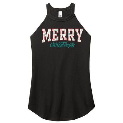 Merry And Bright Christmas Merry Christmas Women’s Perfect Tri Rocker Tank