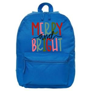 Merry And Bright Christmas Cute Meaningful Gift 16 in Basic Backpack