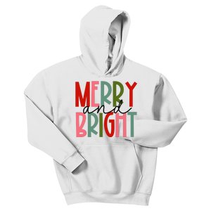 Merry And Bright Christmas Women Girls Kids Toddlers Cute Kids Hoodie