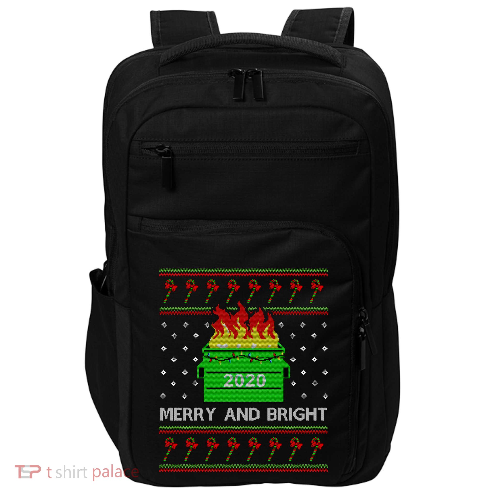 Merry And Bright Dumpster Fire 2020 Christmas Impact Tech Backpack