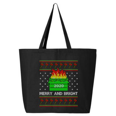Merry And Bright Dumpster Fire 2020 Christmas 25L Jumbo Tote