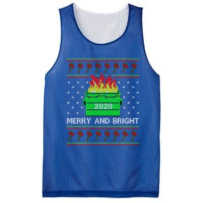 Merry And Bright Dumpster Fire 2020 Christmas Mesh Reversible Basketball Jersey Tank