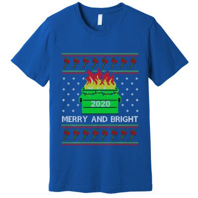 Merry And Bright Dumpster Fire 2020 Christmas Premium T-Shirt