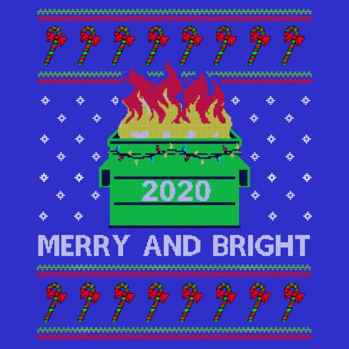 Merry And Bright Dumpster Fire 2020 Christmas Baby Bodysuit
