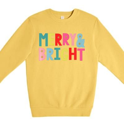 Merry And Bright Fun Colors Premium Premium Crewneck Sweatshirt