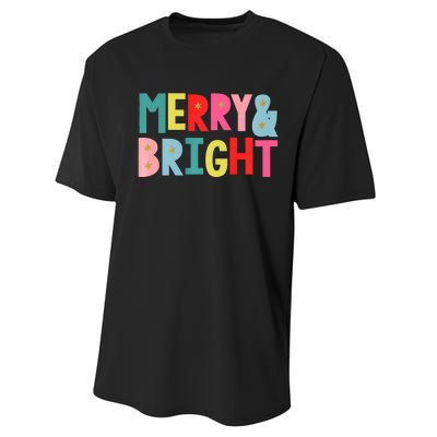 Merry And Bright Fun Colors Premium Performance Sprint T-Shirt