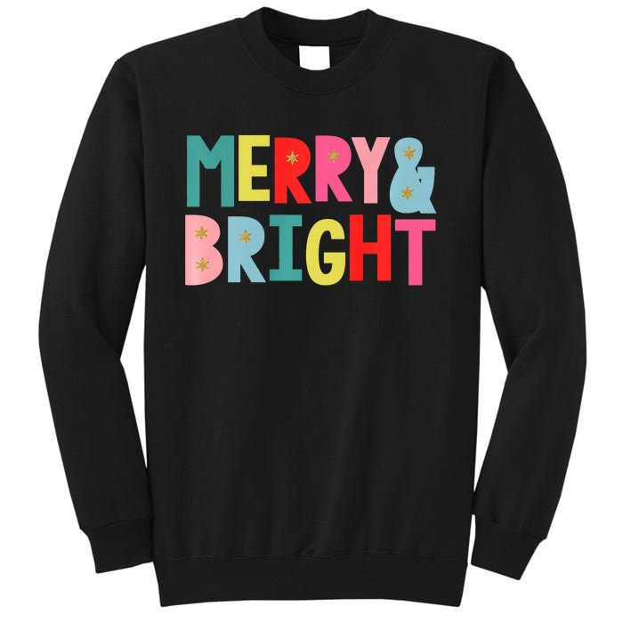 Merry And Bright Fun Colors Premium Tall Sweatshirt