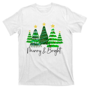 Merry And Bright Funny Christmas Tree Christmas Costume Cute Raglan Baseball T-Shirt