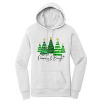 Merry And Bright Funny Christmas Tree Christmas Costume Cute Raglan Baseball Women's Pullover Hoodie