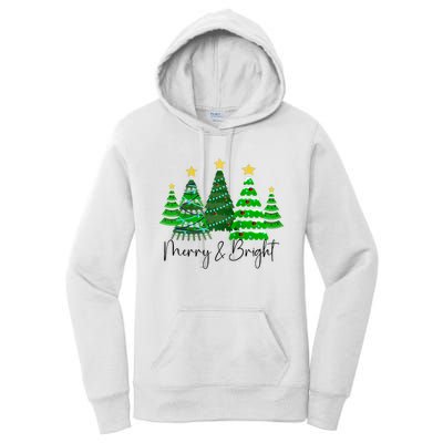 Merry And Bright Funny Christmas Tree Christmas Costume Cute Raglan Baseball Women's Pullover Hoodie