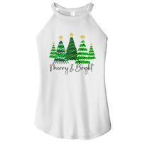 Merry And Bright Funny Christmas Tree Christmas Costume Cute Raglan Baseball Women's Perfect Tri Rocker Tank