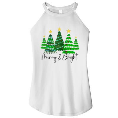 Merry And Bright Funny Christmas Tree Christmas Costume Cute Raglan Baseball Women's Perfect Tri Rocker Tank