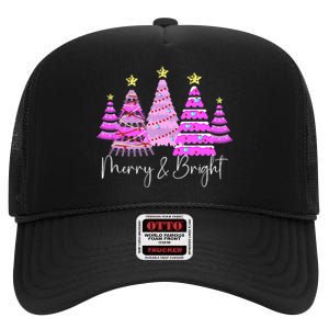 Merry And Bright Funny Christmas Tree Christmas Costume Cute Tank Top High Crown Mesh Back Trucker Hat