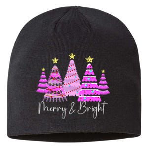 Merry And Bright Funny Christmas Tree Christmas Costume Cute Tank Top Sustainable Beanie