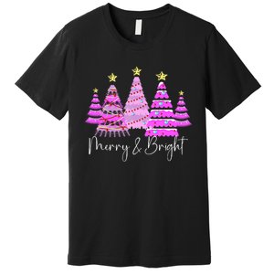 Merry And Bright Funny Christmas Tree Christmas Costume Cute Tank Top Premium T-Shirt