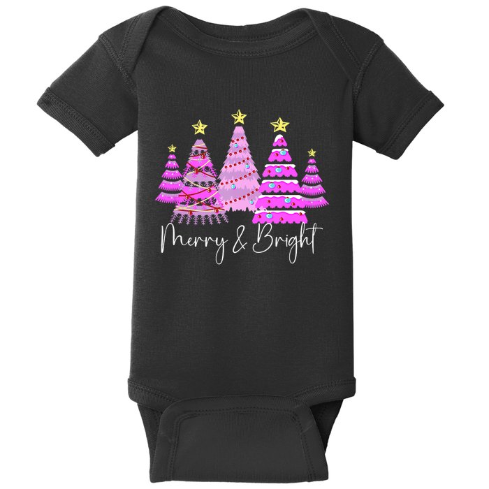 Merry And Bright Funny Christmas Tree Christmas Costume Cute Tank Top Baby Bodysuit