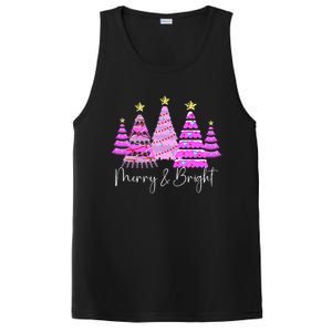 Merry And Bright Funny Christmas Tree Christmas Costume Cute Tank Top PosiCharge Competitor Tank