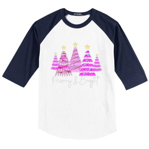 Merry And Bright Funny Christmas Tree Christmas Costume Cute Tank Top Baseball Sleeve Shirt