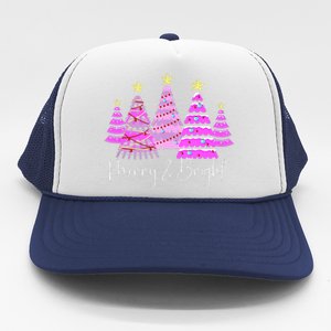 Merry And Bright Funny Christmas Tree Christmas Costume Cute Tank Top Trucker Hat