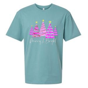 Merry And Bright Funny Christmas Tree Christmas Costume Cute Tank Top Sueded Cloud Jersey T-Shirt