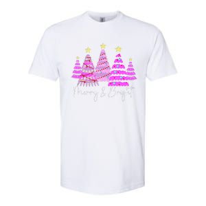 Merry And Bright Funny Christmas Tree Christmas Costume Cute Tank Top Softstyle CVC T-Shirt