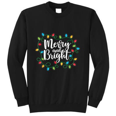Merry And Bright Funny Family Matching Christmas Outfit Sweatshirt