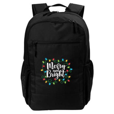 Merry And Bright Funny Family Matching Christmas Outfit Backpack