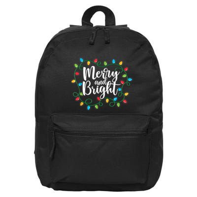 Merry And Bright Funny Family Matching Christmas Outfit 16 in Basic Backpack