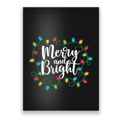 Merry And Bright Funny Family Matching Christmas Outfit Poster