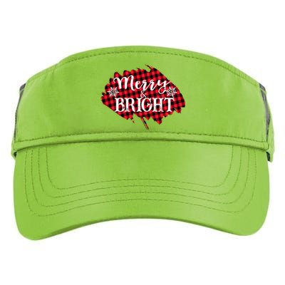 Merry And Bright Buffalo Plaid Christmas Adult Drive Performance Visor