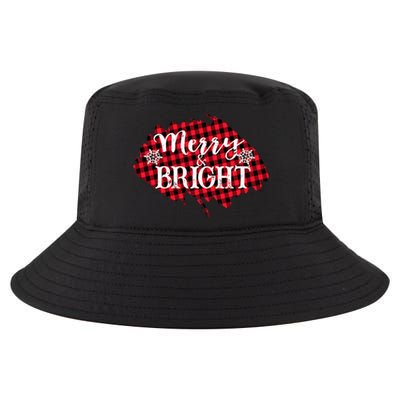 Merry And Bright Buffalo Plaid Christmas Cool Comfort Performance Bucket Hat