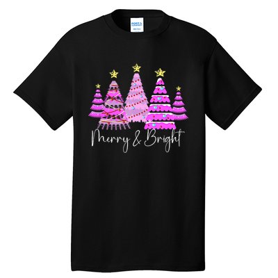 Merry And Bright Leopard Christmas Tree Christmas Costume Long Sleeve Tall T-Shirt