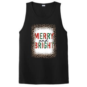 Merry And Bright Leopard Christmas Bleached PosiCharge Competitor Tank