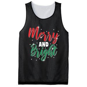 Merry And Bright Amazing Xmas Funny Family Christmas Holiday Vneck Mesh Reversible Basketball Jersey Tank