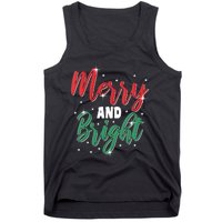 Merry And Bright Amazing Xmas Funny Family Christmas Holiday Vneck Tank Top