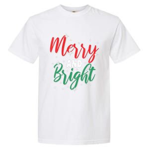 Merry And Bright Amazing Xmas Funny Family Christmas Holiday Vneck Garment-Dyed Heavyweight T-Shirt