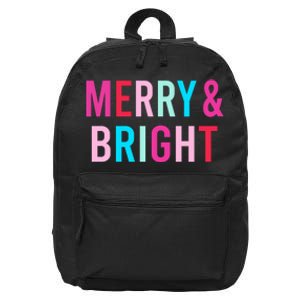 Merry And Bright Matching Mother Daughter Christmas Outfits 16 in Basic Backpack