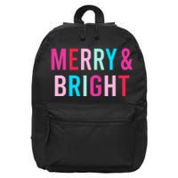 Merry And Bright Matching Mother Daughter Christmas Outfits 16 in Basic Backpack