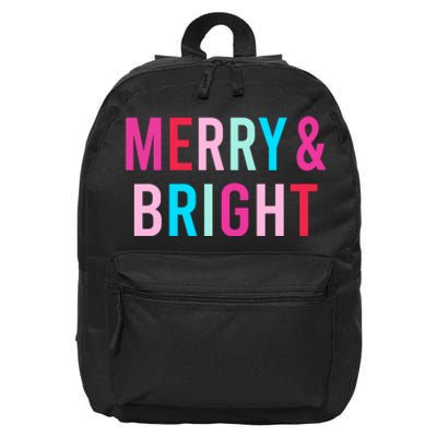 Merry And Bright Matching Mother Daughter Christmas Outfits 16 in Basic Backpack