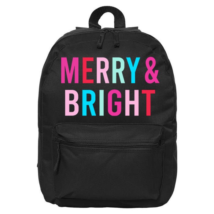 Merry And Bright Matching Mother Daughter Christmas Outfits 16 in Basic Backpack