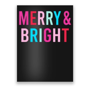 Merry And Bright Matching Mother Daughter Christmas Outfits Poster