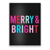 Merry And Bright Matching Mother Daughter Christmas Outfits Poster