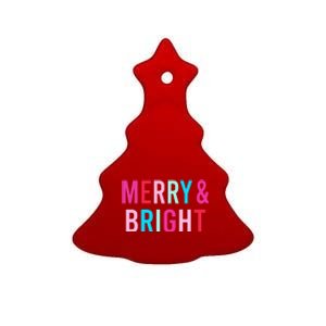 Merry And Bright Matching Mother Daughter Christmas Outfits Ceramic Tree Ornament